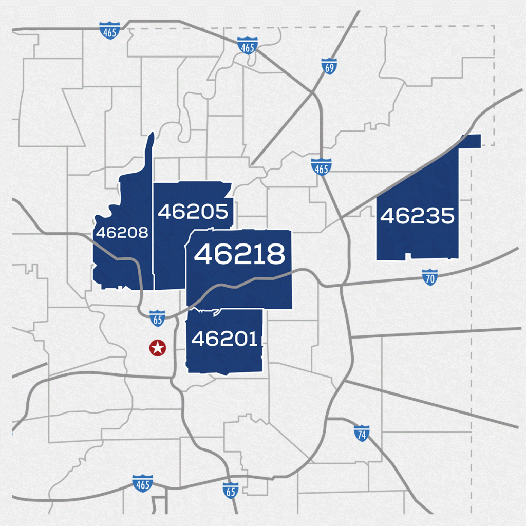 Map Of All Zip Codes In Indianapolis Indiana
