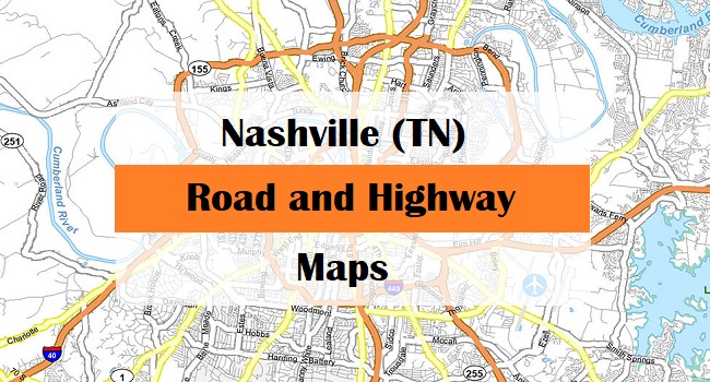 Nashville Tennessee Road Highway Map Printable