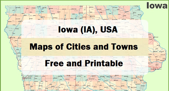 Map Of Iowa Cities And Towns Printable City Maps