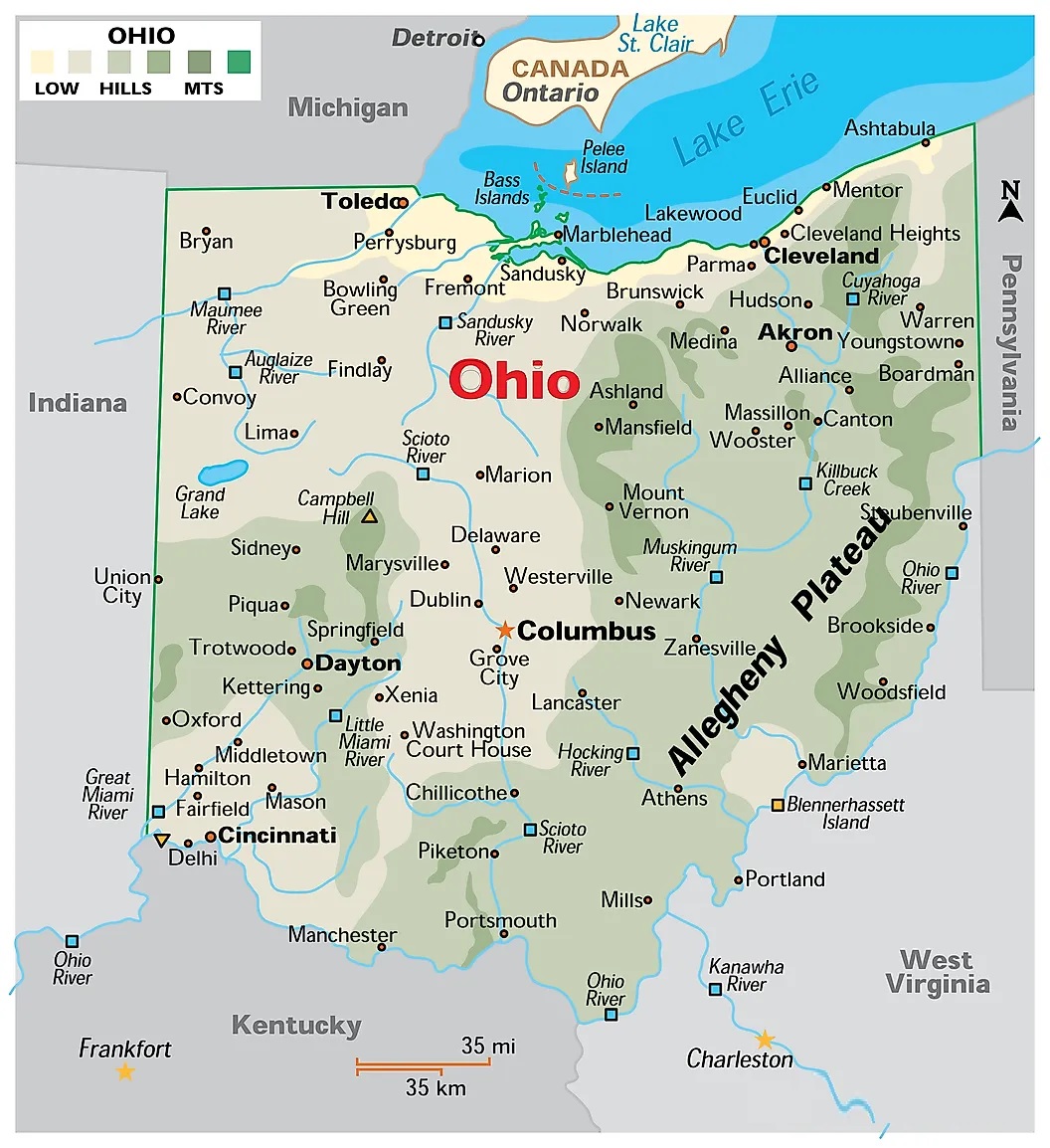 Ohio County Map County Map With Cities