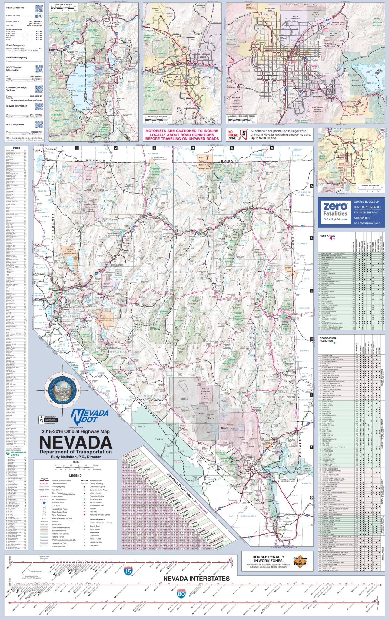 Map Of Nevada NV Cities And Towns Printable City Maps