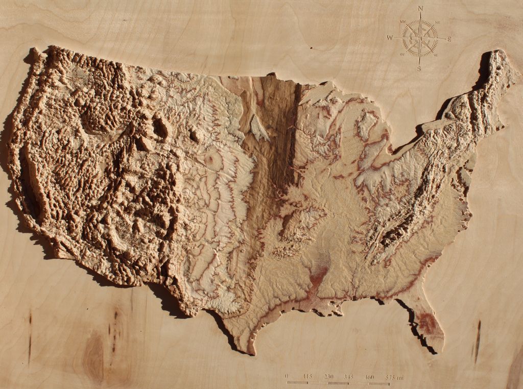 3d elevation u.s map