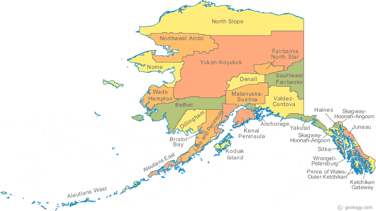 Alaska Country map