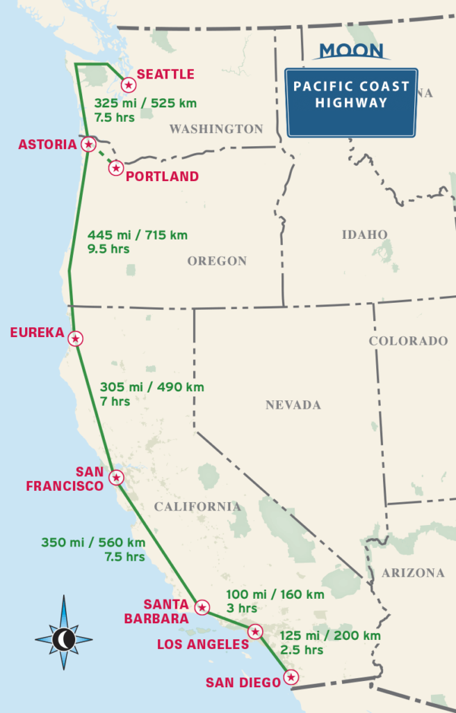 California Coastal Highway Map