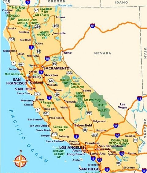 Printable Map of Northern California