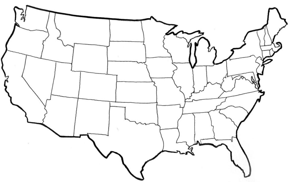 Free Blank Maps Of The United States U S