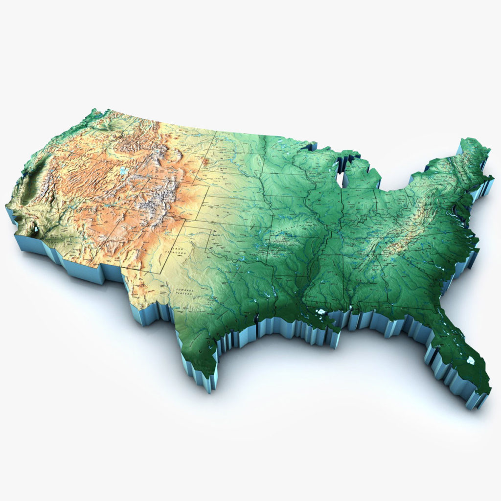 3d u.s map