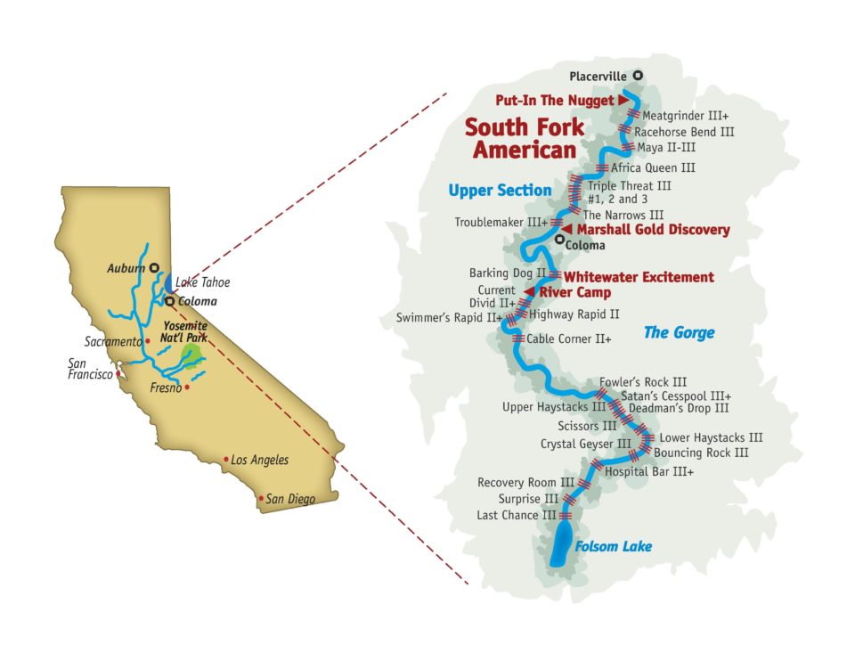 american river california map