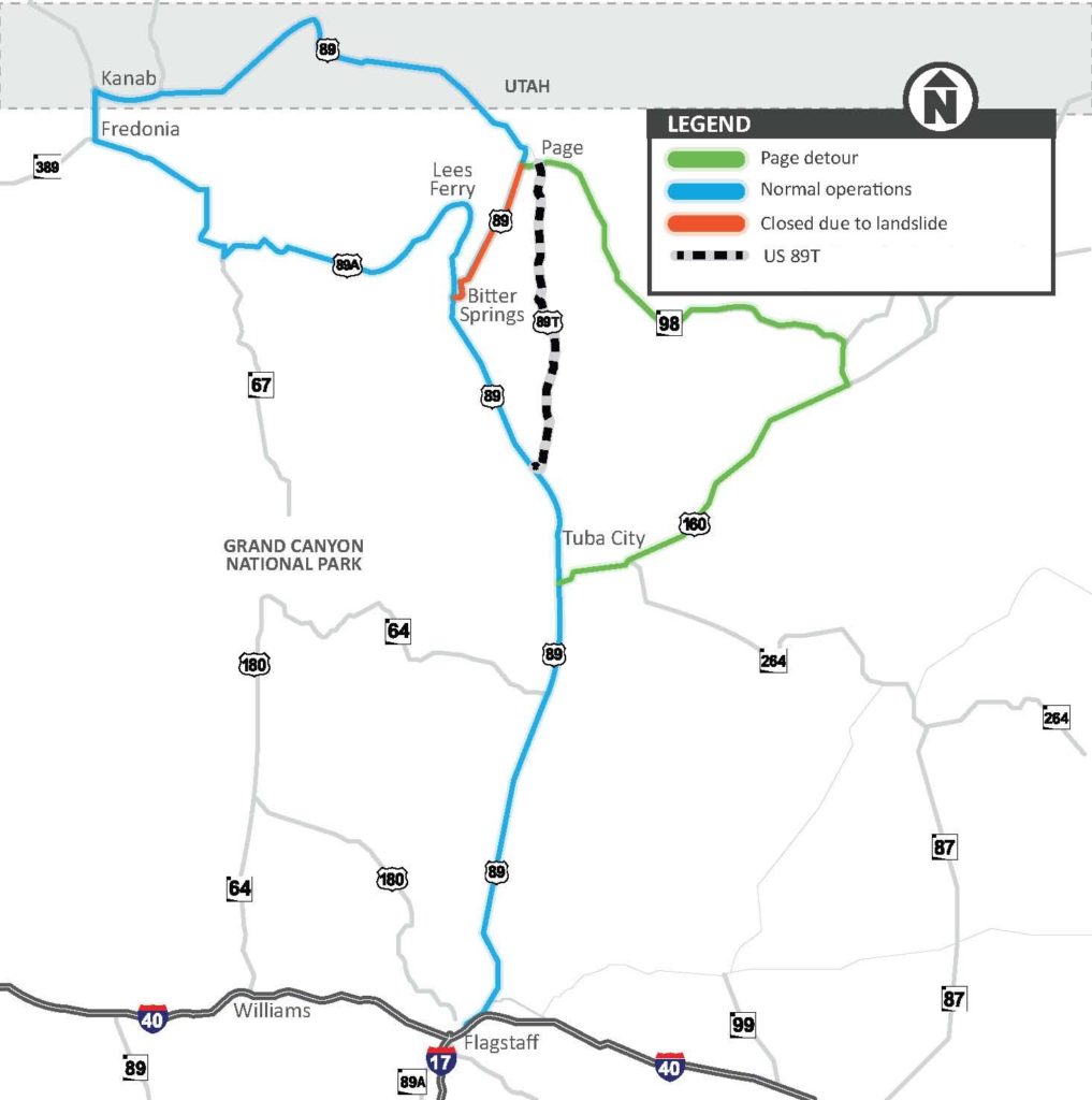 highway 89 arizona map