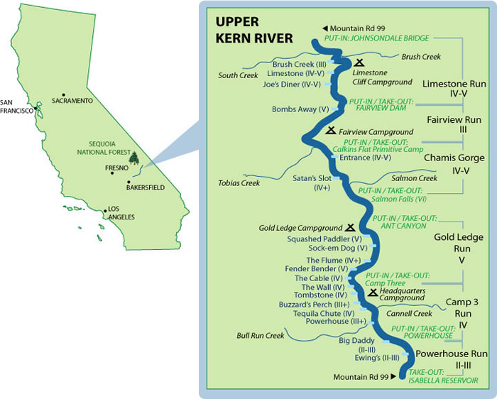 kern river campground map