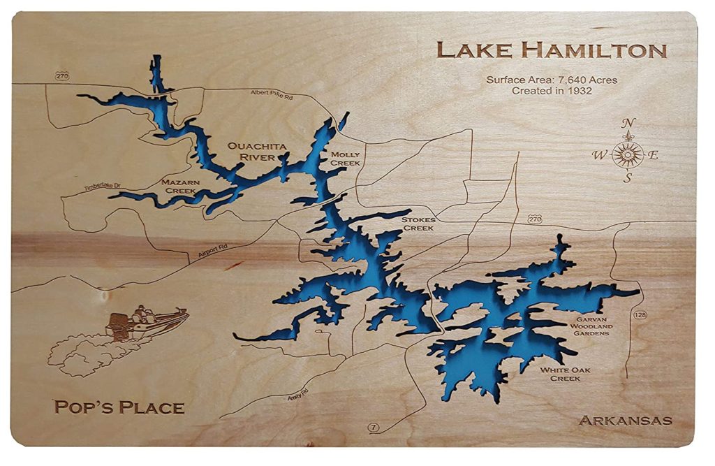 lake hamilton arkansas map