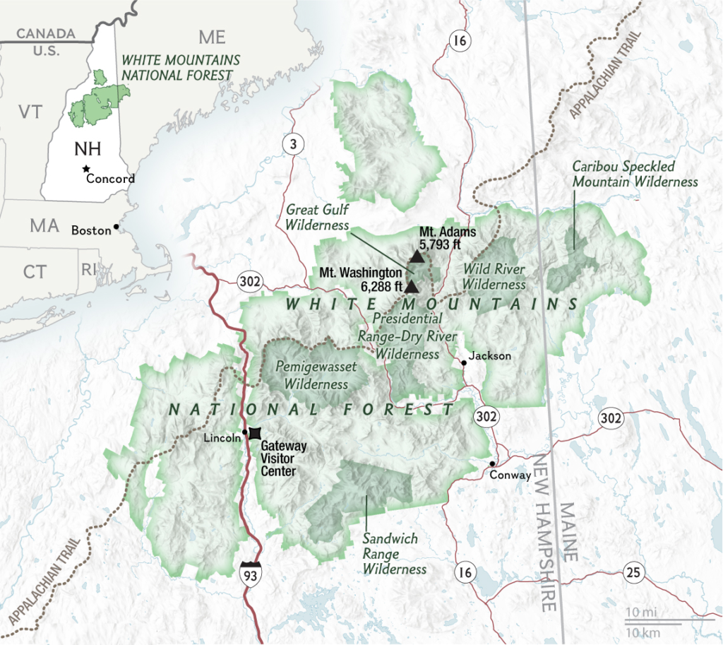 White Mountains California Map