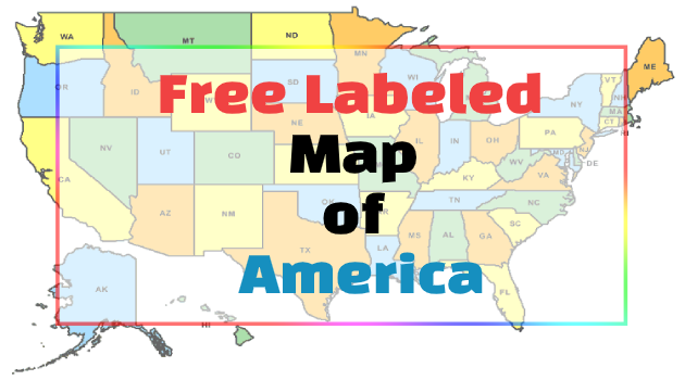 Labeled Map Of America