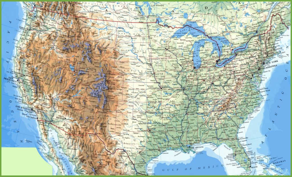 free labeled map of us united states