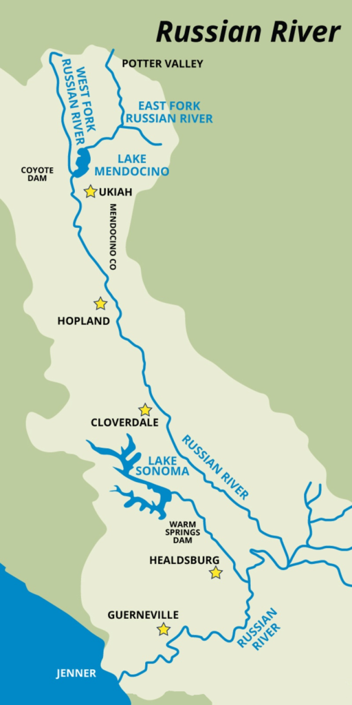 russian river california map