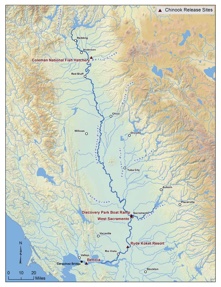 sacramento river map of california