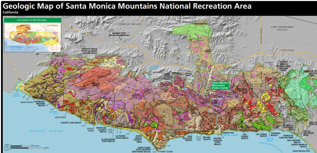 santa monica mountains map