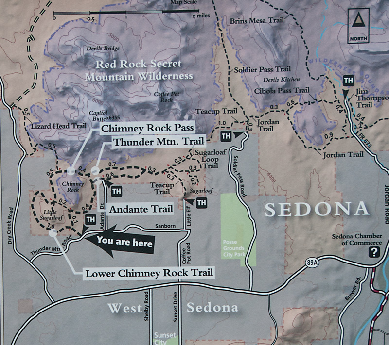 sedona mountain arizona map