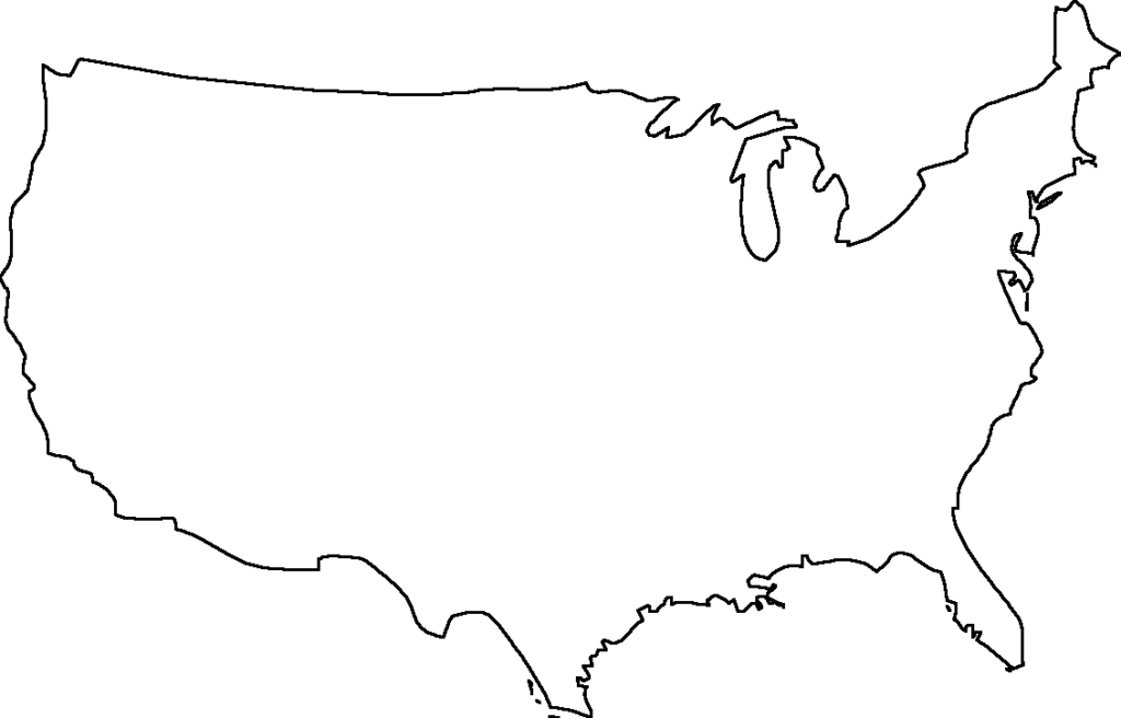 usa blank map