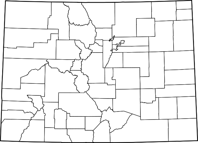 Blank colorado map