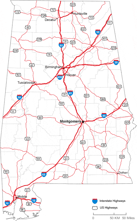alabama state road map