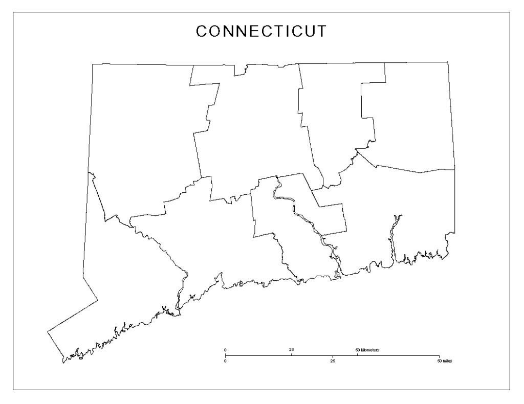 blank map of connecticut