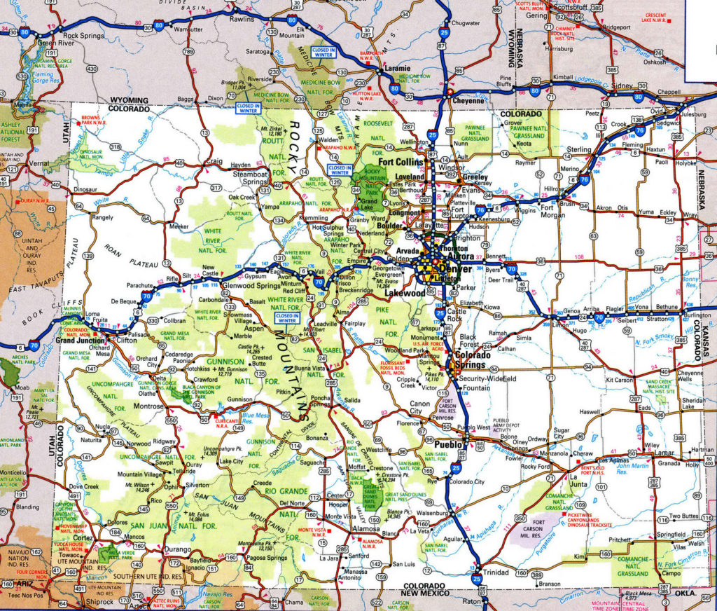 colorado highway map