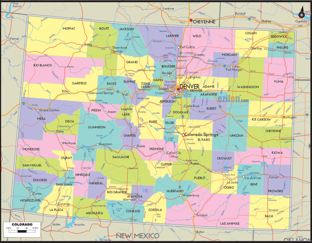 colorado road map