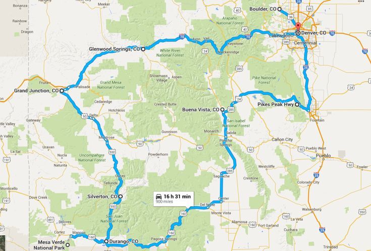 colorado road trip map