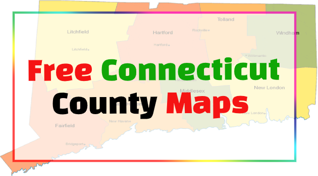 connecticut county map