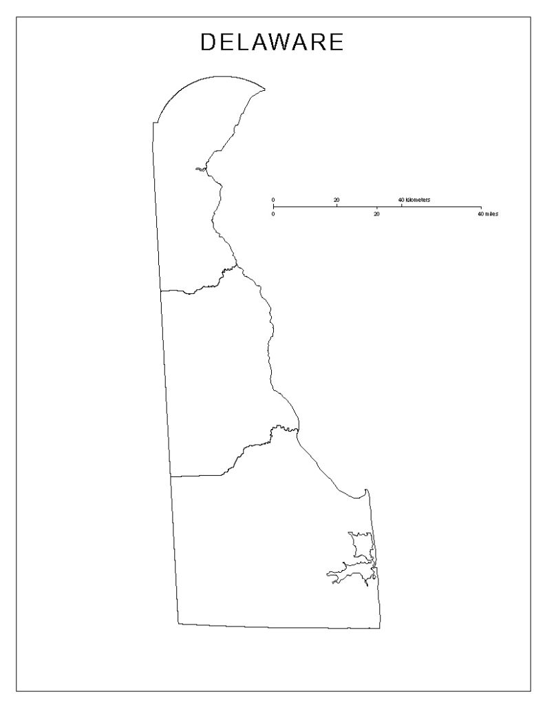 delaware blank map