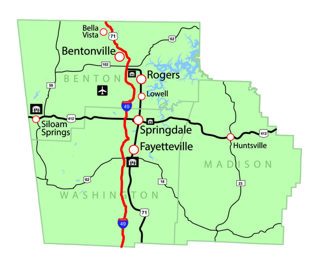 map of northwest arkansas