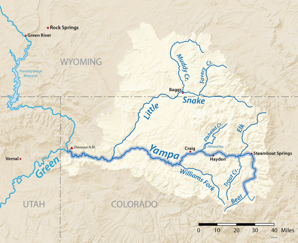 yampa river map