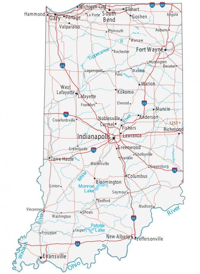 map of indianapolis and surrounding cities