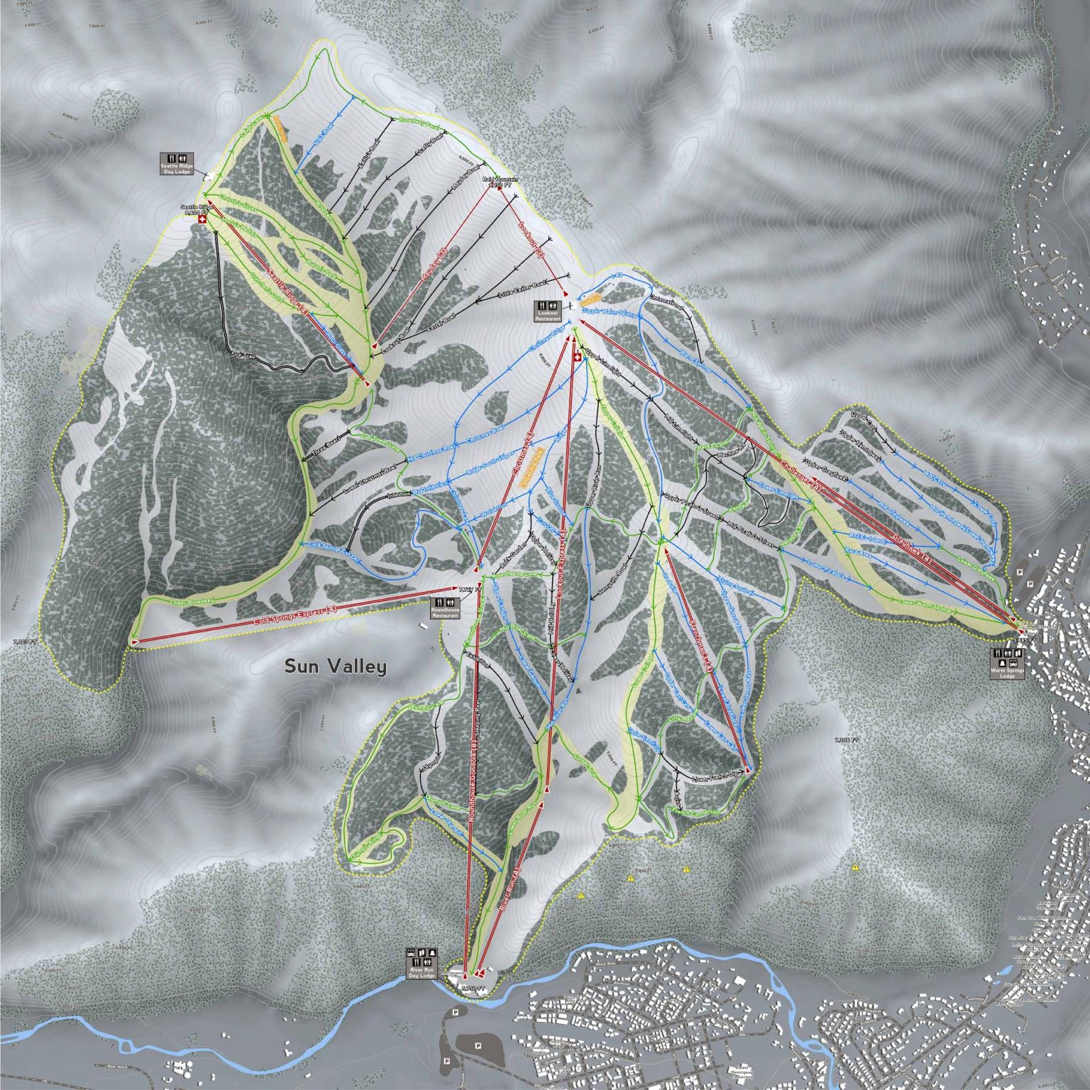 Free Printable Idaho Mountains Map   Sun Valley Mountain Map 1536x1536 