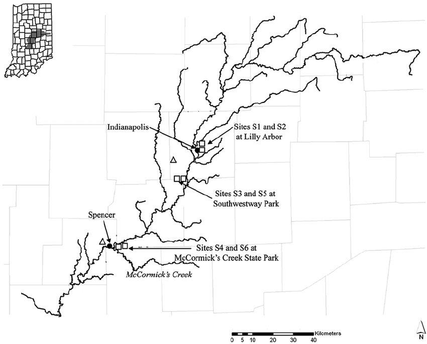 white river indiana map