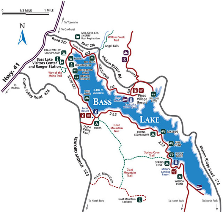 bass lake indiana map