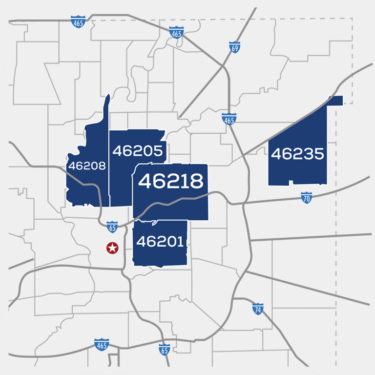 Map Of All Zip Codes In Indianapolis Indiana 0202