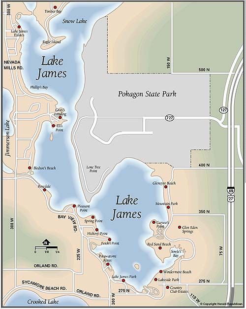 lake james indiana map