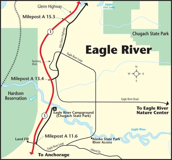 eagle river alaska map