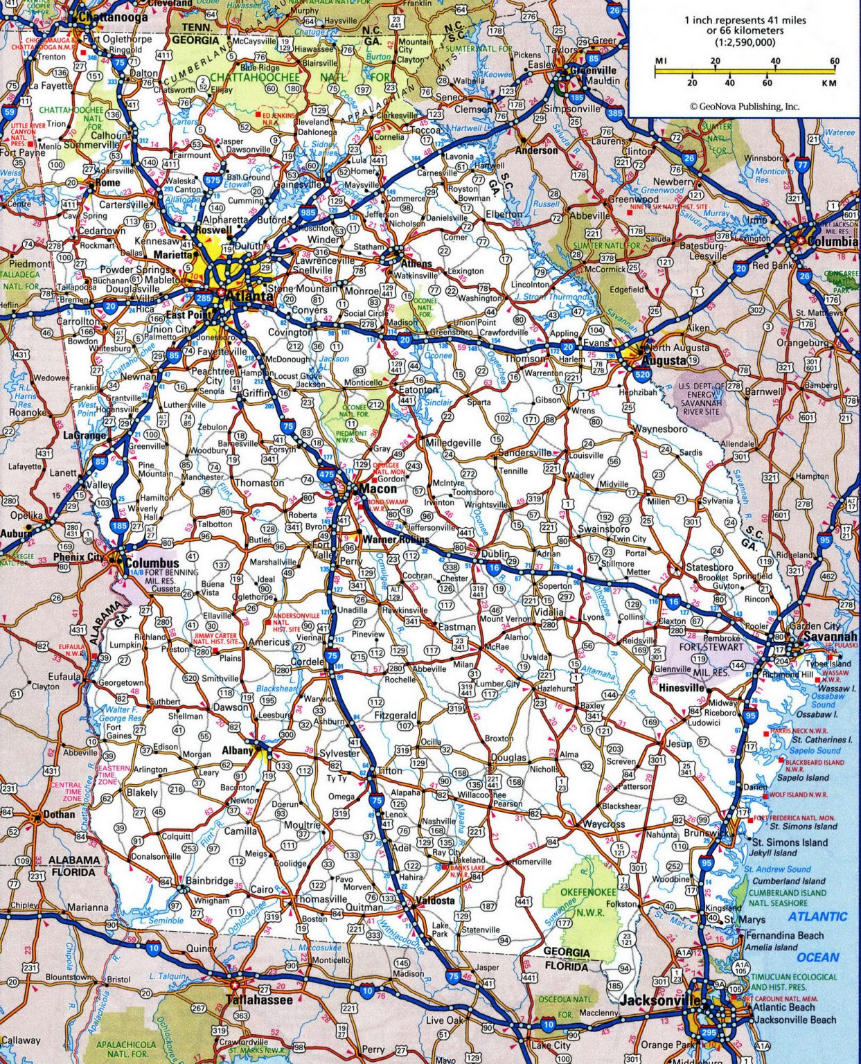 Georgia Highway Map 1243x1536 