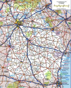Free Printable Highway Maps of Georgia (GA)