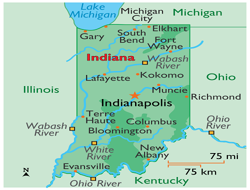 indiana river map