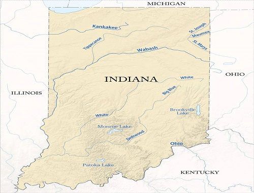 map of indiana river