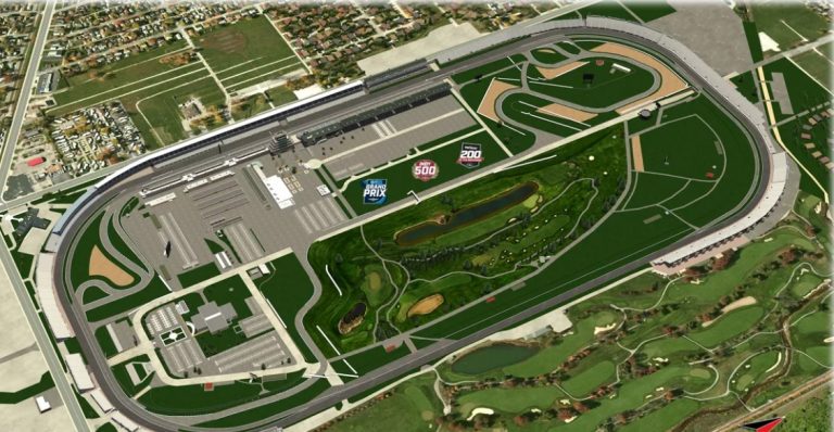 Indianapolis Indy Motor Speedway Map And Directions   Indianapolis Motor Speedway Road Course Map 768x398 