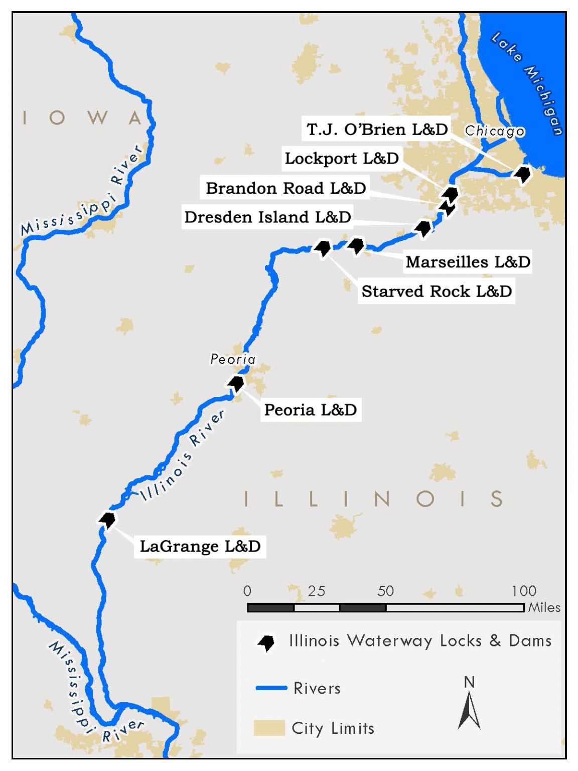 Free Printable Illinois River Maps   Illinois Waterway Map 1152x1536 