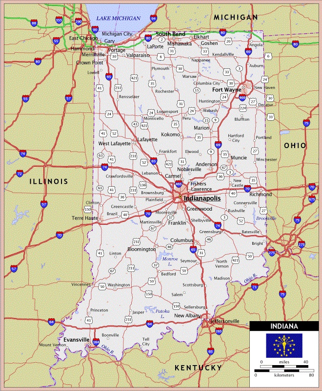 Indiana Highways Map