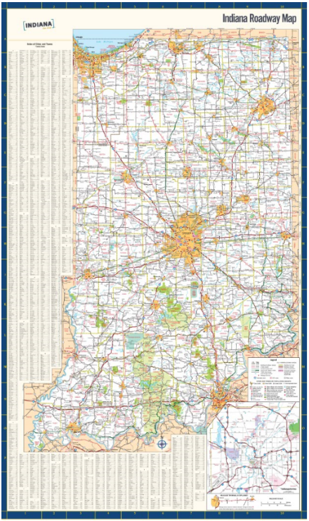 Indiana Roadway Map Preview