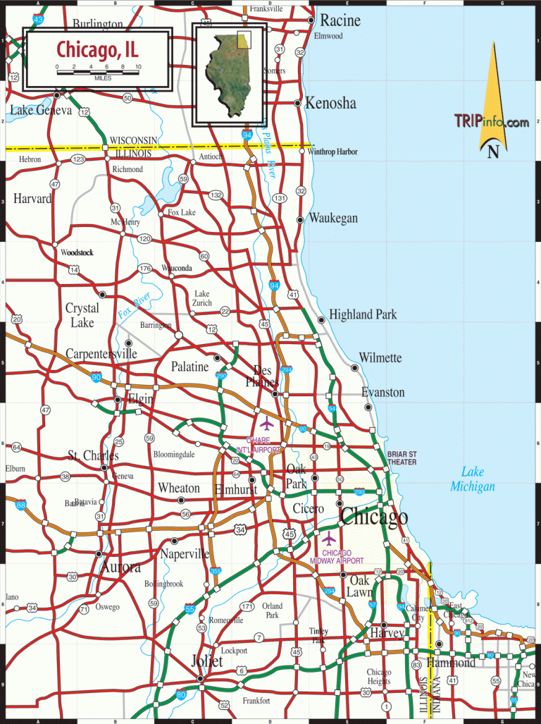 chicago highway travel times