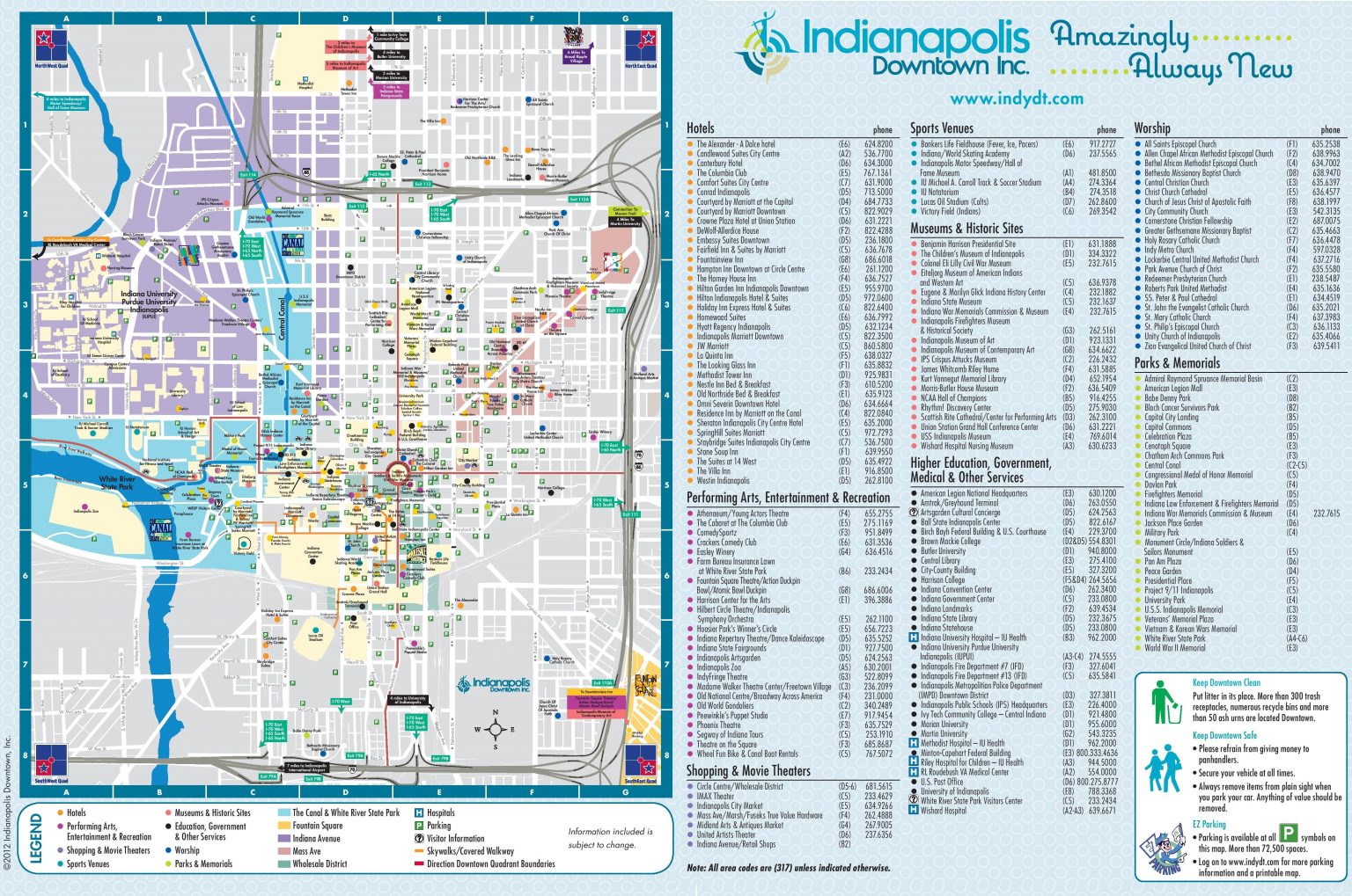 Scaled Indianapolis Tourist Attractions Map  1536x1019 
